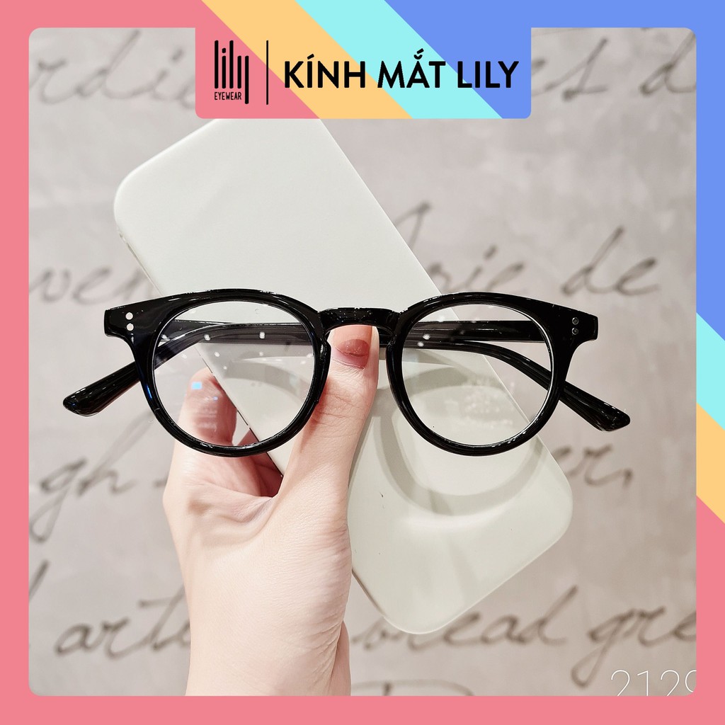 [Mã FADIRECT20 giảm 20K đơn 99K] Gọng kính cận nhựa dẻo mắt tròn nhiều màu lilyeyewear 2129